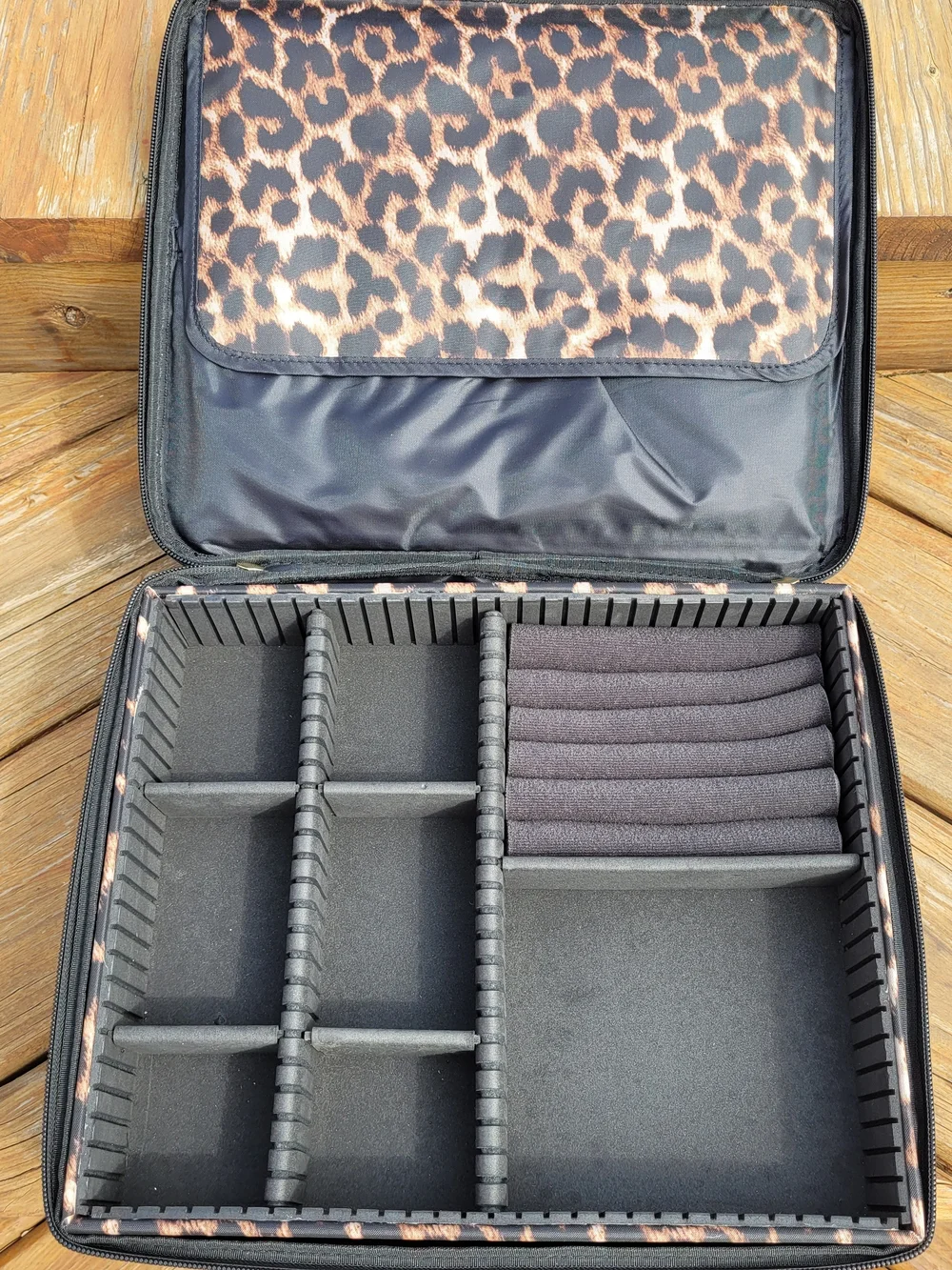 Joy Mangano Jewelry Organizer Leopard Travel Case Storage Box - Picture 5 of 7